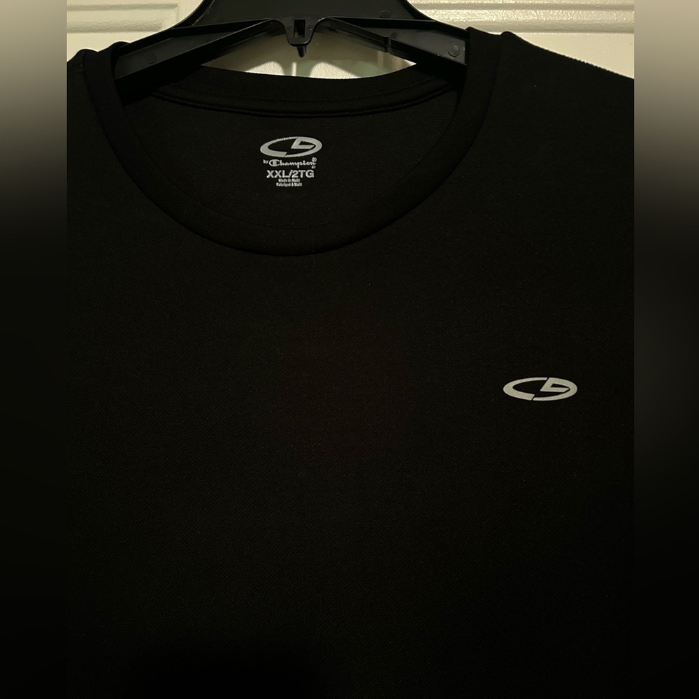 Mens Champion Black Nylon Top Size XX Large‎ Shirt Stretchy - Picture 4 of 5